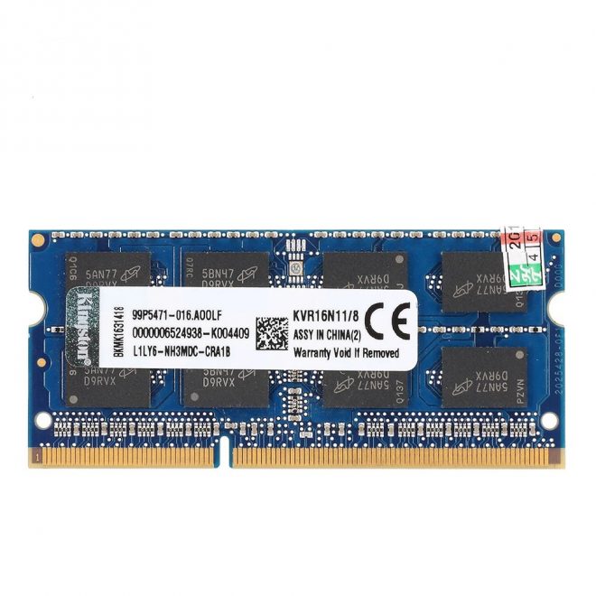 8GB DDR3L 1600MHz low voltage (1,35V) laptop memória