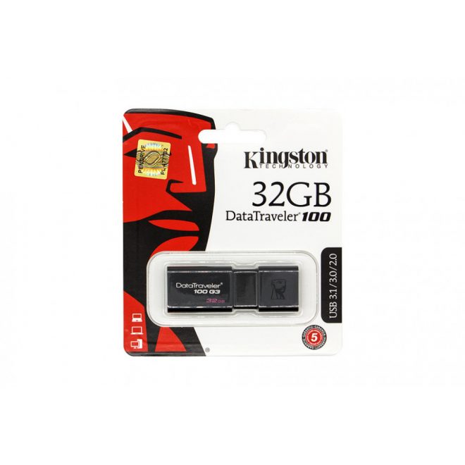 Kingston 32GB USB3.2 fekete pendrive (DT100G3/32GB)