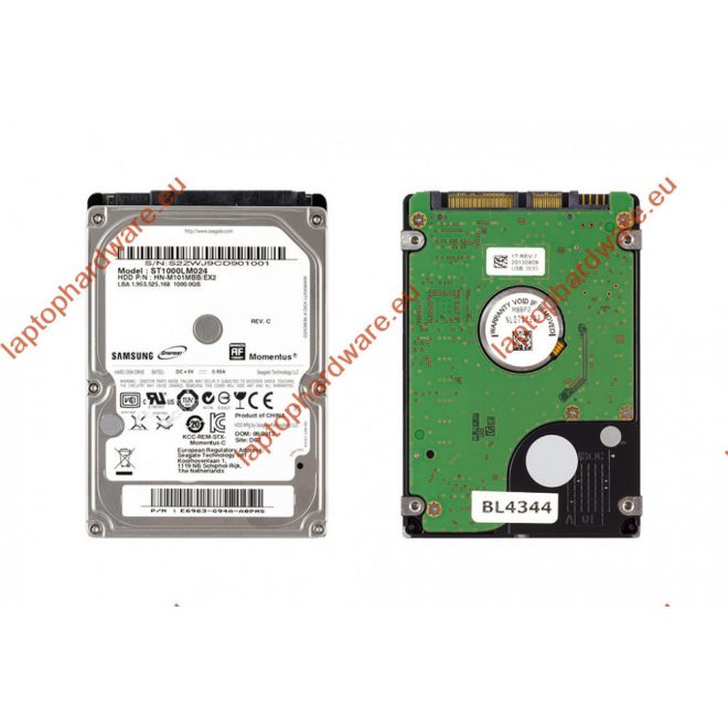 1TB 5400RPM  2,5' SATA (3Gbit/s) használt winchester, HDD