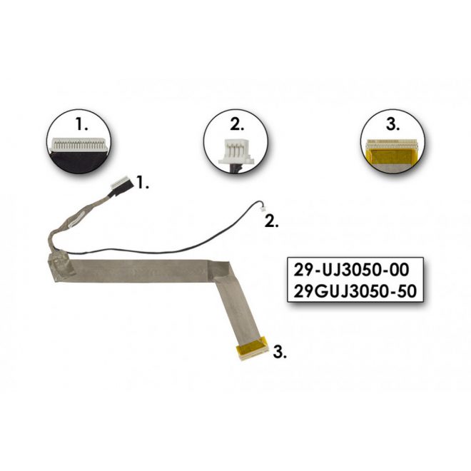 Fujitsu-Siemens Amilo Pi1536, Pi1556, A1667G használt LCD kijelző kábel, 29-UJ3050-00, P50