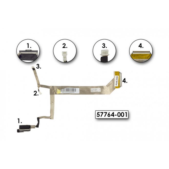 HP Pavilion DV6-1000, DV6-2000 használt LCD kábel, 577764-001