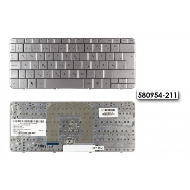 HP Mini 310, 311, DM1-1000, DM1-1100 gyári új magyar ezüst billentyűzet (580954-211)