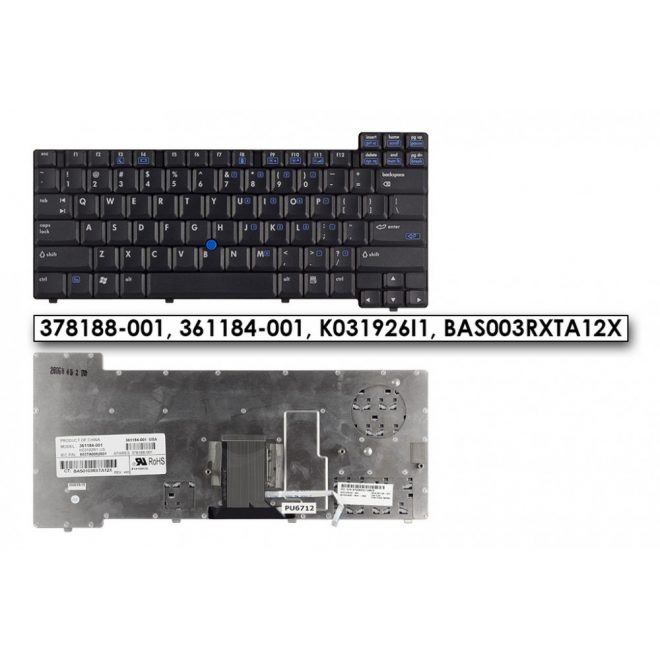 HP Compaq nc6320 nx6325 gyári új US angol billentyűzet, 378188-001