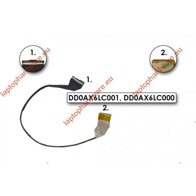 Compaq Presario CQ56, CQ62, HP G56, G62 használt LCD kábel, DD0AX6LC001