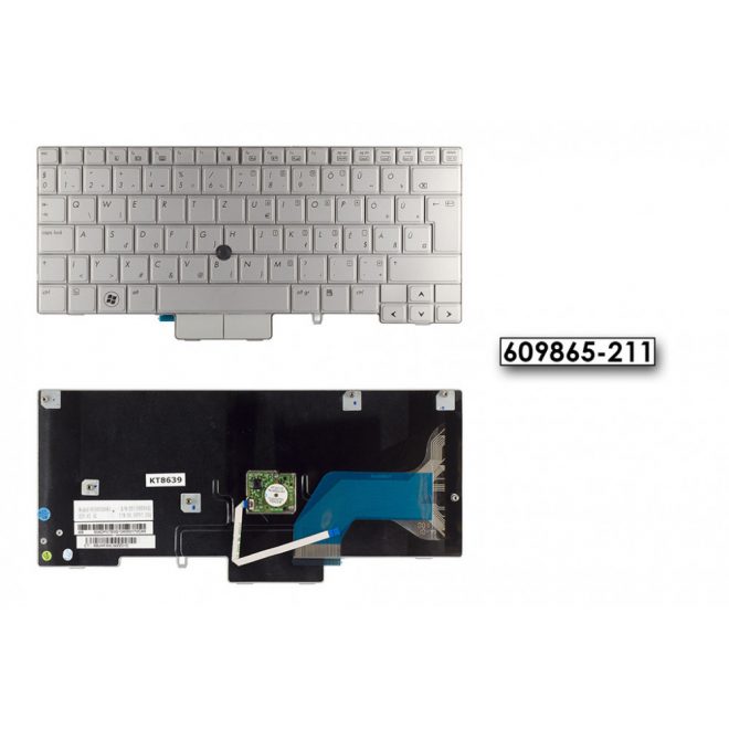 HP EliteBook 2740p gyári új ezüst magyar billentyűzet (SPS 609865-211)