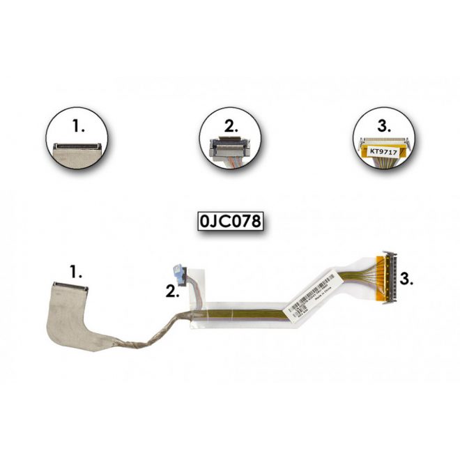 Dell Inspiron E1405, 140M, 630M hazsnált LCD kábel, 0JC078 