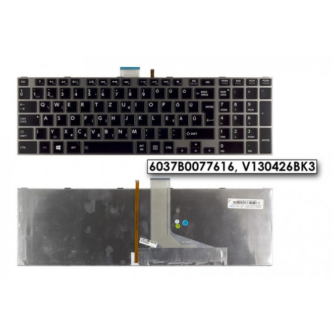 Toshiba Satellite L855D szürke magyar Laptop billentyűzet