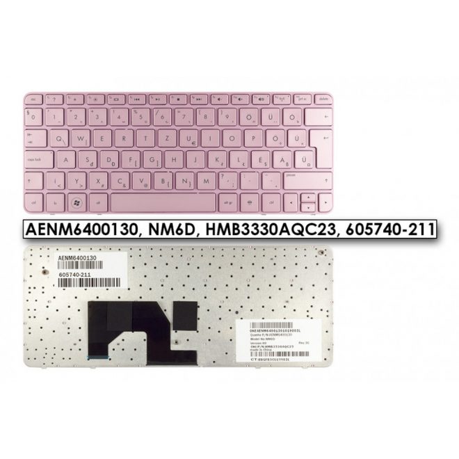 HP Mini 210-1030eh pink magyar Laptop billentyűzet