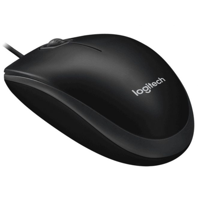 Logitech B100 USB fekete optikai vezetékes egér (910-003357)