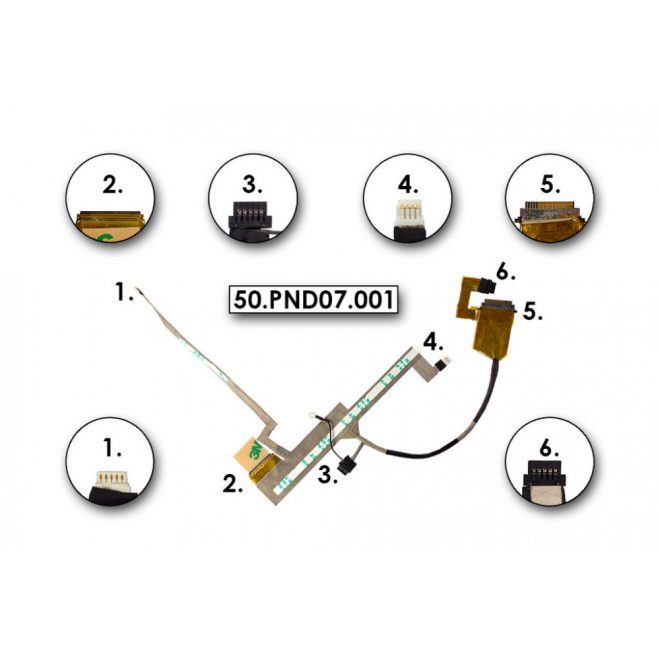 Acer Aspire 1420P, 1425P, 1820PT gyári új LCD kábel (50.PND07.001)