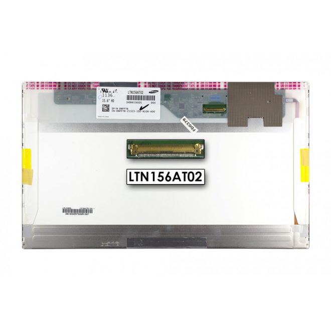 Samsung LTN156AT02-D04 használt 15,6 inch WXGA 1366x768 HD LED fényes kijelző (DPN 0NPFT8)