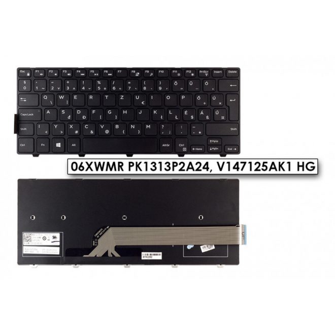 Dell Inspiron 3442 fekete magyar Laptop billentyűzet