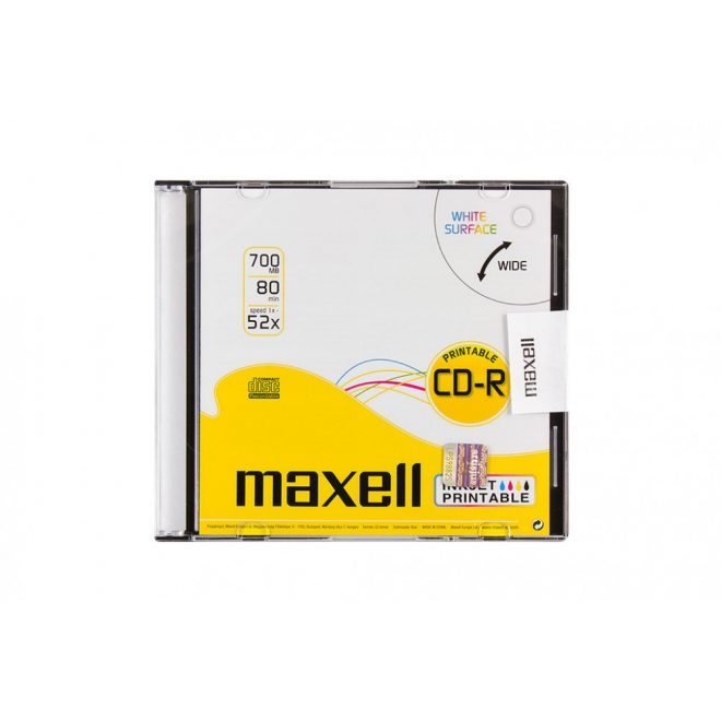 Maxell nyomtatható CD lemez slim tok 52x