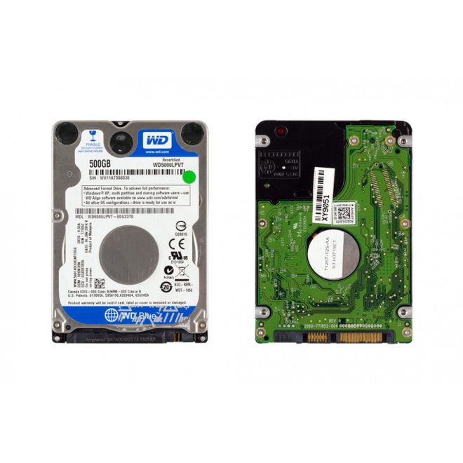 Western Digital 500GB SATA2 (7mm vékony), használt winchester (WD5000LPVT, WD5000LPVX)