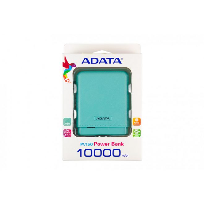 Adata kék Power Bank 10000mAh tablet, telefon akkumulátor töltő, akkumulátor bank, PV150