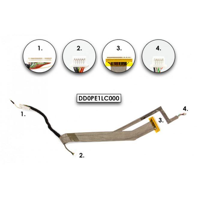 Packard Bell EasyNote MH36, MH45 (Hera GL) használt LCD kábel (DD0PE1LC000)