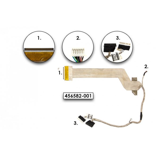 HP Compaq 6820s használt LCD kijelző kábel (6017B0127901, 456582-001)