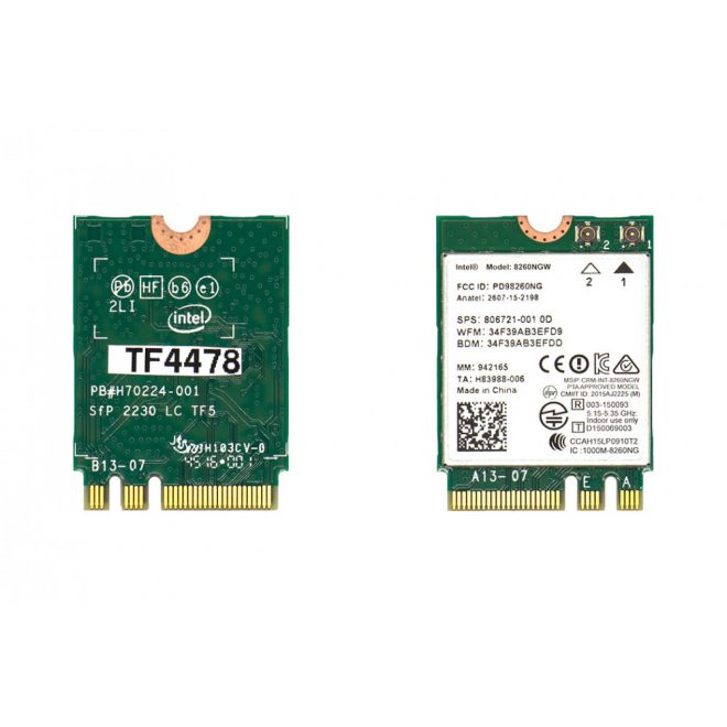 Intel 8260NGW gyári új Mini PCI-e Dual Band WiFi + Bluetooth 4.2 kártya