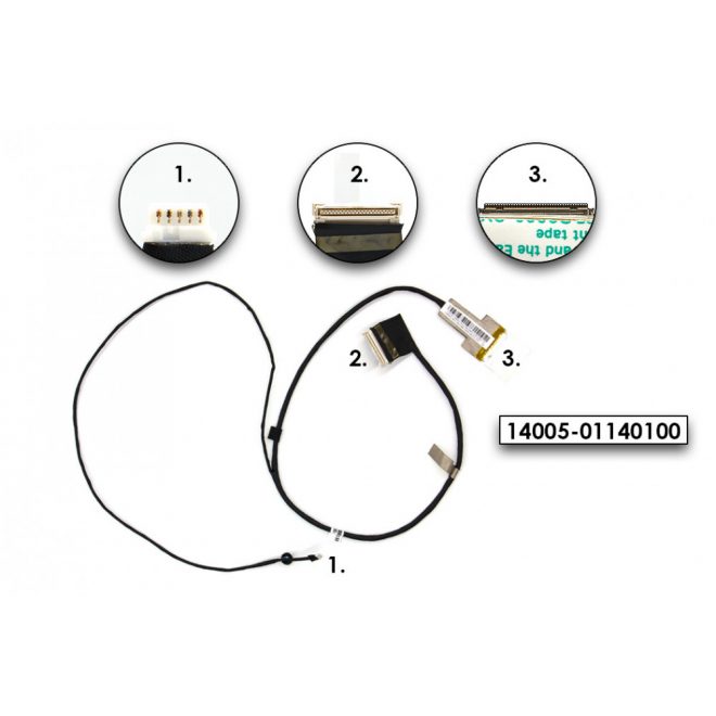 Asus N56JR, G56JR gyári új LCD/LVDS (40 pin) kábel (14005-01140100)