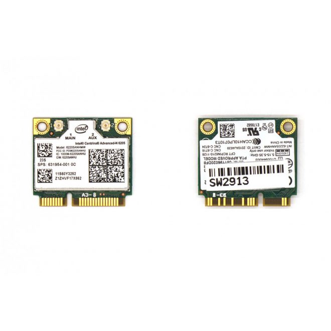 Intel Centrino Advanced-N 6205 mini Dual Band Wifi kártya, 62205ANHMW (SPS: 631954-001, DP/n: 0X9JDY)