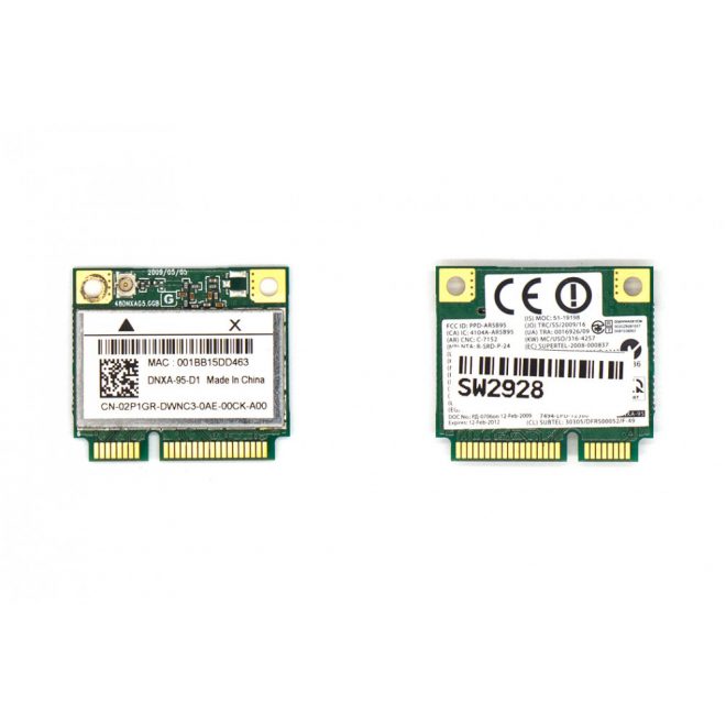 Atheros AR5B95 használt Mini PCI-e WiFi kártya Dell (02P1GR)