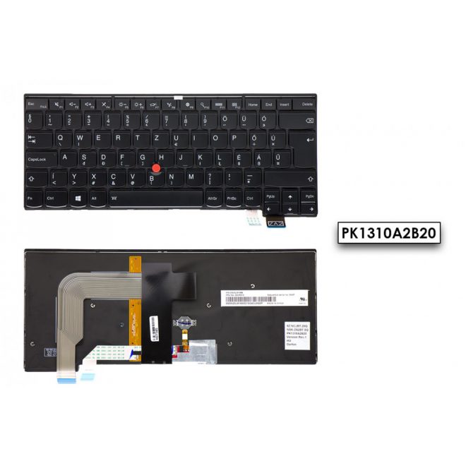 Lenovo ThinkPad T460p, T470p MAGYAR háttér-világításos laptop billentyűzet (00UR410)