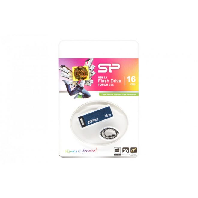 Silicon Power Touch 835 16GB USB 2.0 Kék pendrive (SP016GBUF2835V1B)