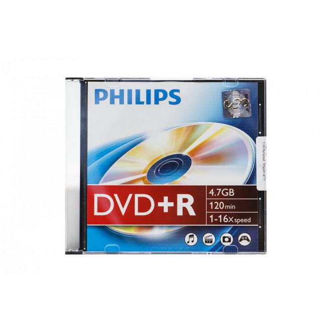 Philips DVD+R lemez 4.7GB 16x slim tok, PH922289