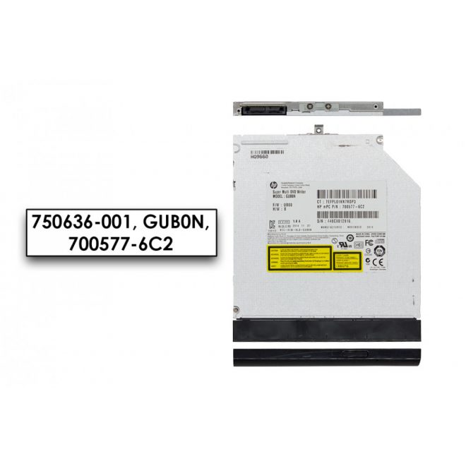 HP 250 G3, 255 G3 használt SATA DVD író előlappal (9.5mm) (750636-001, GUB0N, DU-8A6SH)