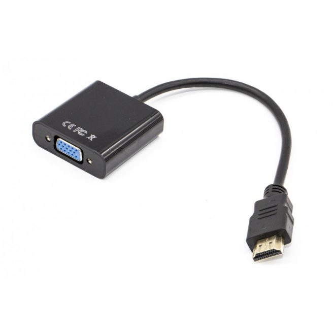 HDMI (male) - VGA (female) 15cm átalakító kábel