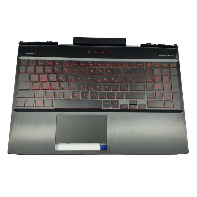 HP Omen 15-DC000 fekete-piros orosz Laptop billentyűzet