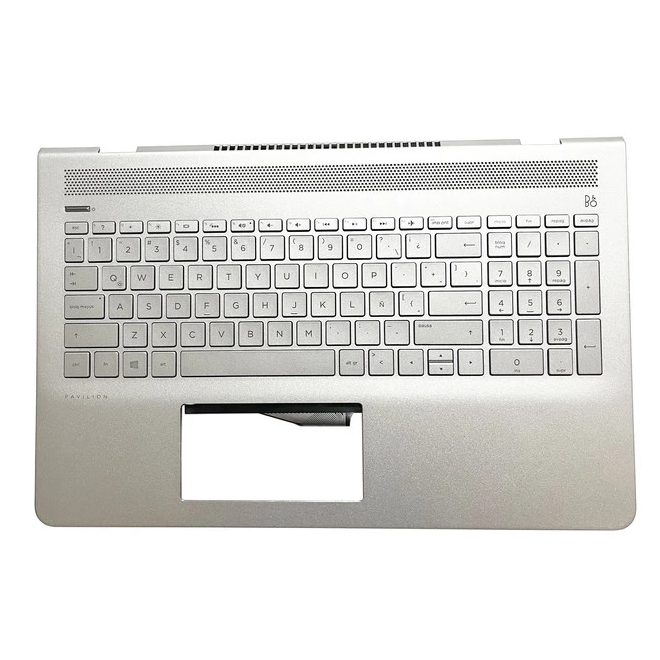 HP Pavilion 15-CC5, 15-CC6, 15-CC7, 15T-CC500 sorozathoz gyári új svájci ezüst háttér-világításos billentyűzet modul (929865-BG1)