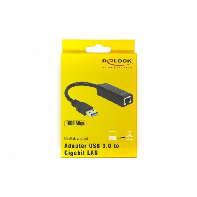 Delock USB 3.0 (apa) - Gigabit RJ45 (anya) LAN adapter, átalakító (62616)