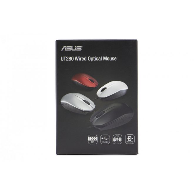 Asus UT280 ezüst 1000 DPI optikai vezetékes egér (90XB01EN-BMU060)