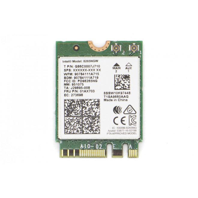 Intel 8265NGW gyári új PCI-e M.2 WiFi (802.11AC) + Bluetooth 4.2 kártya