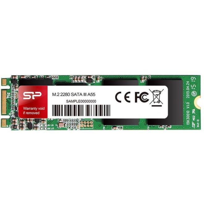 Silicon Power A55 512GB gyári új M.2 SATA SSD kártya (2280) (SP512GBSS3A55M28)