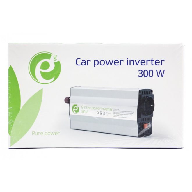 12V autós inverter 300W DC 12V-ról AC 230V-ot csinál, Energenie (EG-PWC-042)