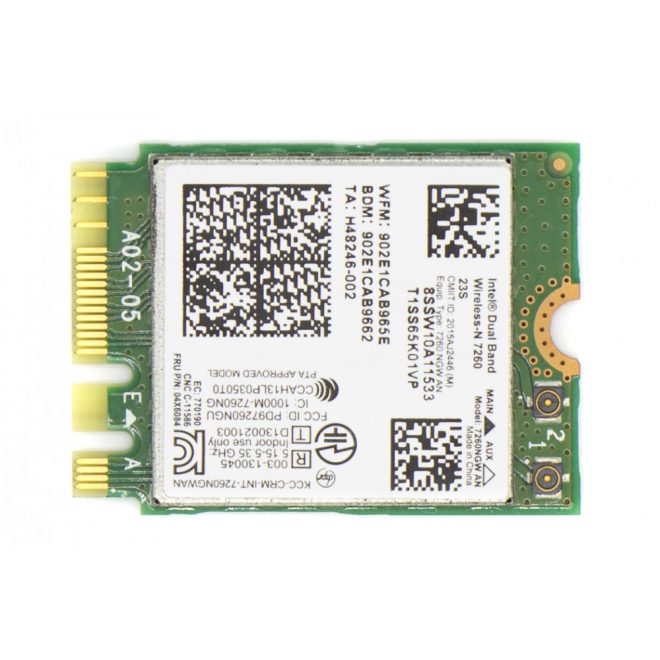 Intel Dual Band Wireless-N 7260 gyári új PCI-e WiFi kártya (7260NGW AN)