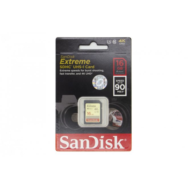 SanDisk Extreme SDHC UHS-I 16GB kártya (139747)