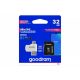 Goodram 32GB Class 10 UHS-I MicroSDHC kártya + adapter + OTG kártyaolvasó (M1A4-0320R12)