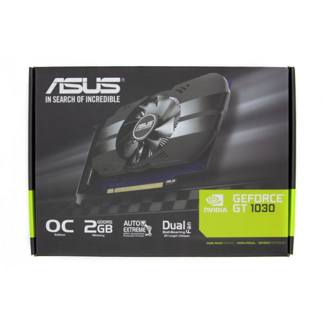 Asus GeForce GT 1030 OC 2GB GDDR5 64bit gyári új videokártya, VGA (PH-GT1030-O2G)