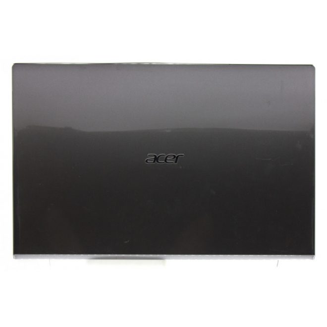 Acer Aspire V3-731, V3-771 használt szürke LCD kijelző hátlap + antenna, B kategóriás (zsanértakarónál egyik rögzítő fül törött) (13N0-7NA0A01)