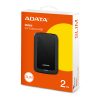 ADATA  HV300 2TB Slim USB 3.1 fekete külső winchester (AHV300-2TU31-CBK)