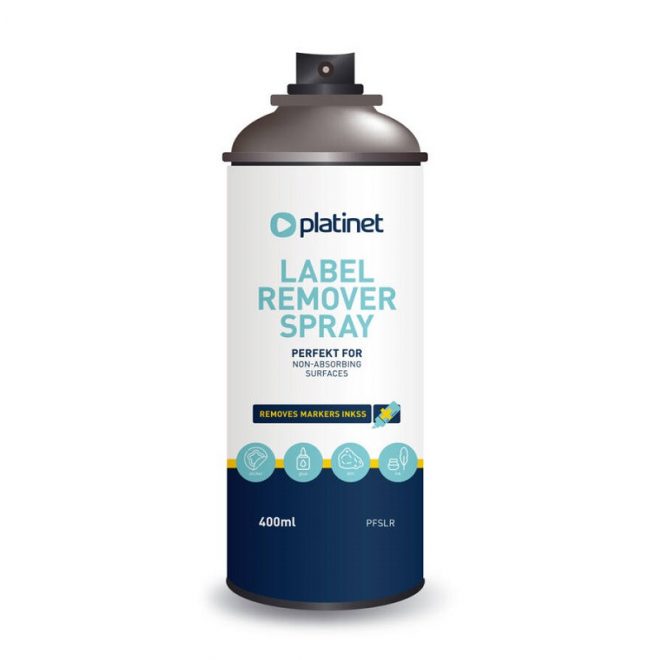 Platinet címke, matrica, ragasztó eltávolító spray, Label Off 400ml (PFSLR)