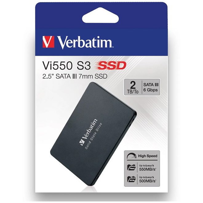 Verbatim 2TB SATA3 SSD meghajtó | Vi550 S3 2,5 inch (49354-483)