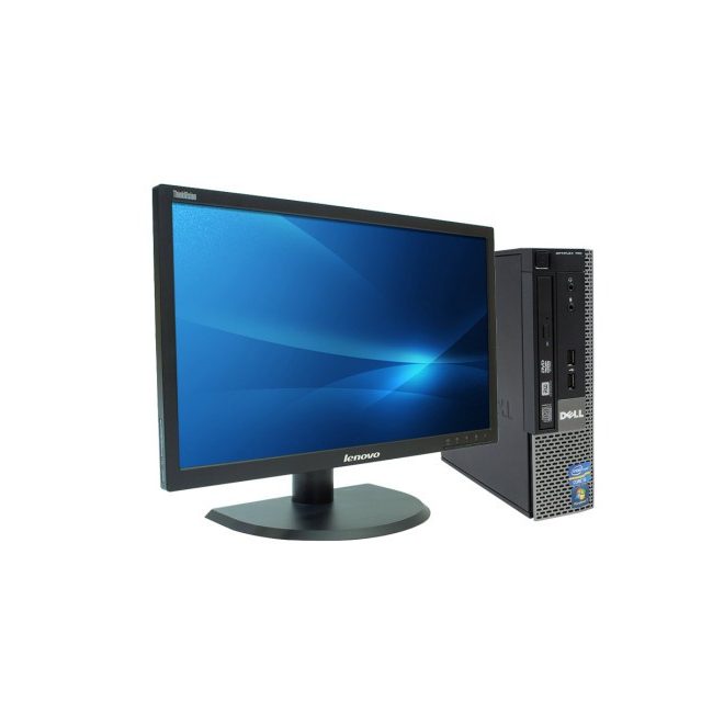 Dell OptiPlex 790 USFF + 22" Lenovo LT2252p | Intel  i3-2120 | 4GB RAM | 120GB SSD | DVD-ROM | HD 2000 | Win 10 Pro | 2 év garancia! + ajándék egér, billentyűzet