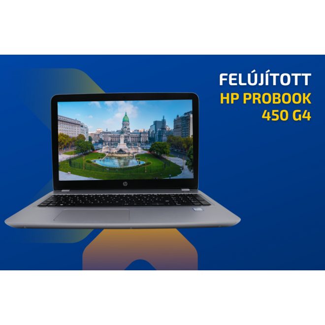 HP ProBook 450 G4 | Intel Core i5-7200U | 8GB memória | 512GB SSD | 15,6 colos FULL HD kijelző | MAGYAR BILLENTYŰZET | Windows 10 PRO + 2 év garancia!