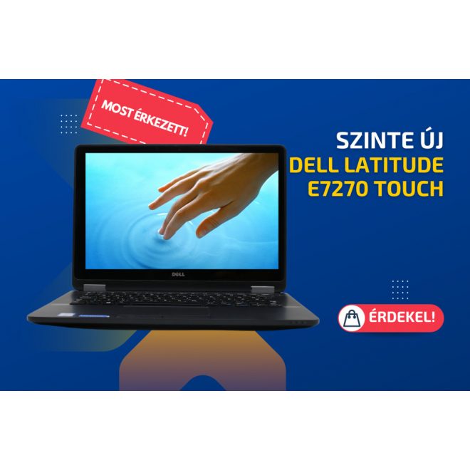 Dell Latitude E7270 Touch | 12,5 colos FHD érintőképernyő | Intel Core i5-6300U | 8GB memória | 256GB SSD | Magyar billentyűzet | Windows 10 Pro + 2 év garancia!