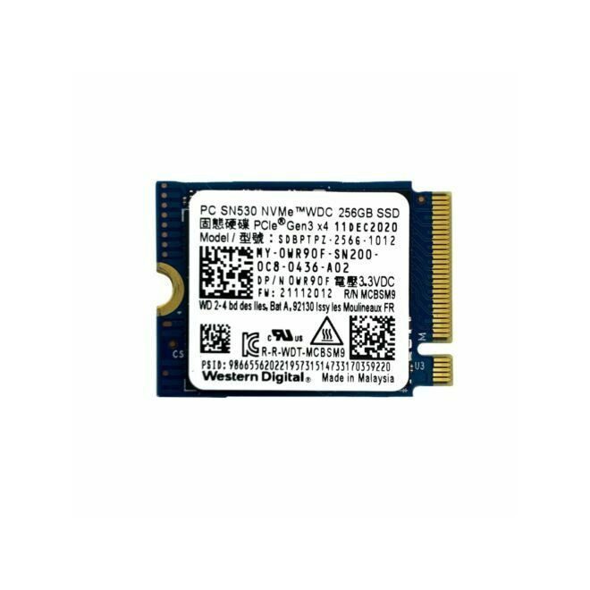 Western Digital 256GB PCI-E NVMe M.2 SSD meghajtó, (2230) (SN530)