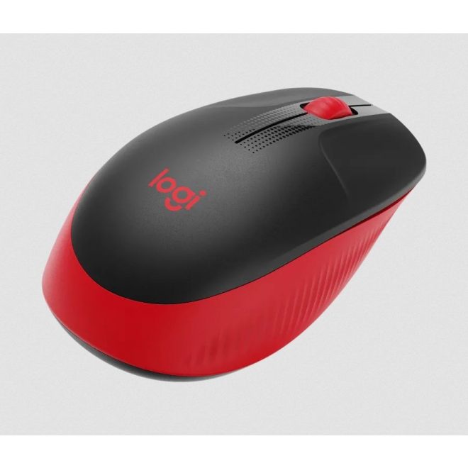 Logitech m190 Vezeték Nélküli Optikai Egér, Fekete-Piros (910-005908)